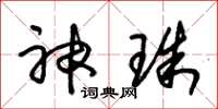 朱锡荣神珠草书怎么写