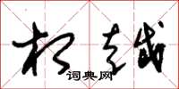 朱锡荣相越草书怎么写