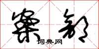 朱锡荣案部草书怎么写