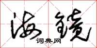 朱锡荣海镜草书怎么写