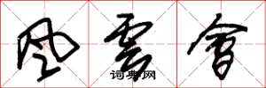 朱锡荣風雲會草书怎么写