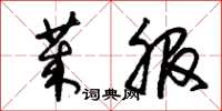 朱锡荣莱服草书怎么写