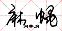 朱锡荣麻蝇草书怎么写
