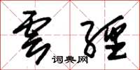 朱锡荣云经草书怎么写
