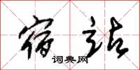 朱锡荣宿站草书怎么写