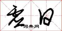 朱锡荣虚日草书怎么写