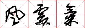 朱锡荣风云气草书怎么写