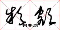朱锡荣款额草书怎么写