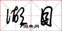 朱锡荣湖目草书怎么写