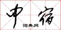 朱锡荣中宿草书怎么写