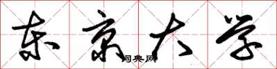 朱锡荣东京大学草书怎么写