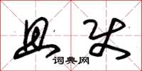 朱锡荣且使草书怎么写