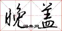 钱沛云晚盖行书怎么写