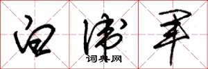 朱锡荣白卫军草书怎么写
