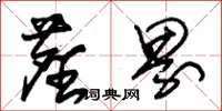 朱锡荣尘界草书怎么写