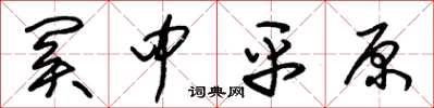 朱锡荣关中平原草书怎么写