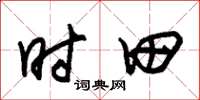 朱锡荣时田草书怎么写