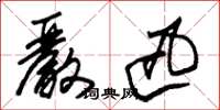 朱锡荣严迅草书怎么写
