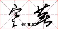 朱锡荣寒芜草书怎么写