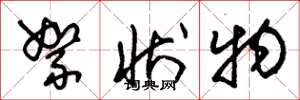 朱锡荣絮状物草书怎么写