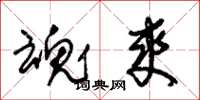 朱锡荣魂爽草书怎么写