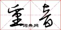 曾庆福重音草书怎么写