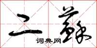 曾庆福二苏草书怎么写