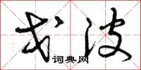 曾庆福戈波草书怎么写