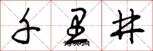 曾庆福千里井草书怎么写