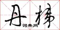 曾庆福丹梯草书怎么写