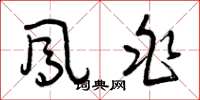 曾庆福凤兆草书怎么写