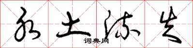 曾庆福水土流失草书怎么写