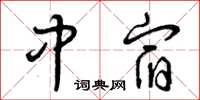 曾庆福中宿草书怎么写