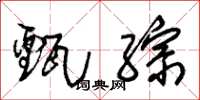 朱锡荣甄综草书怎么写