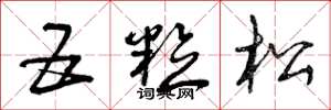 曾庆福五粒松草书怎么写