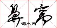 朱锡荣鼻窝草书怎么写