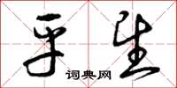 曾庆福平望草书怎么写