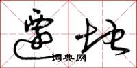 曾庆福迁地草书怎么写