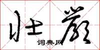 曾庆福壮严草书怎么写