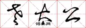 曾庆福老太公草书怎么写