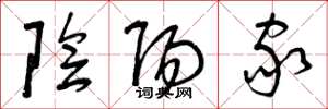 曾庆福阴阳家草书怎么写