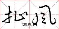 曾庆福扯风草书怎么写
