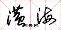 朱锡荣潢海草书怎么写