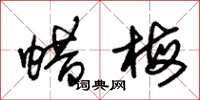 朱锡荣蜡梅草书怎么写