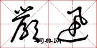 曾庆福严迅草书怎么写