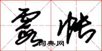 朱锡荣霞帐草书怎么写