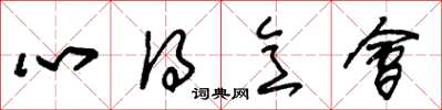 朱锡荣心得意会草书怎么写