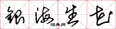 朱锡荣银海生花草书怎么写