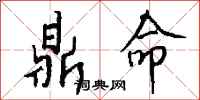 钱沛云鼎命行书怎么写