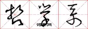 曾庆福哲学系草书怎么写